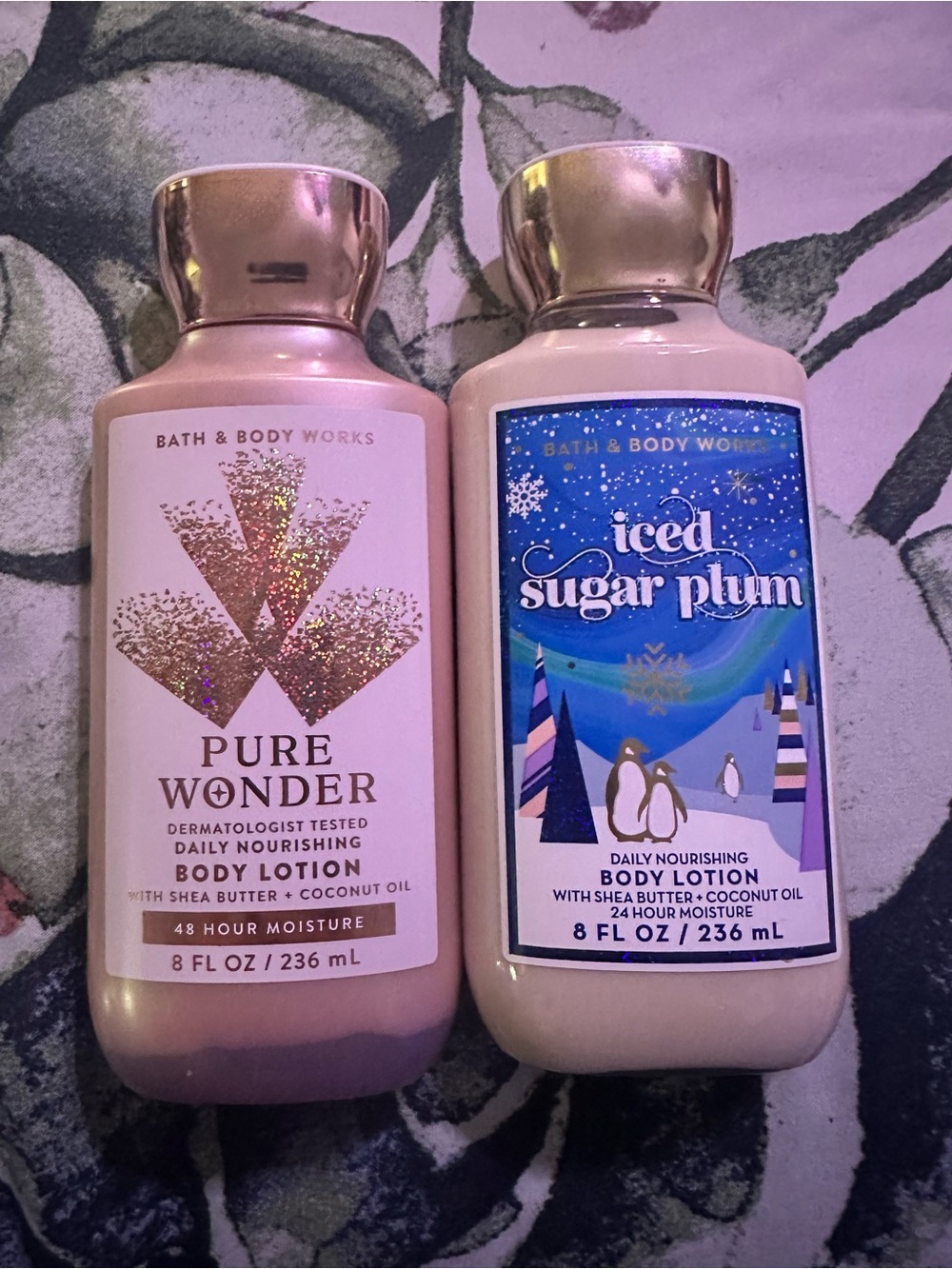 Bath & Body Works Pure Wonder & Iced Sugar Plum Body Lotion- NEW